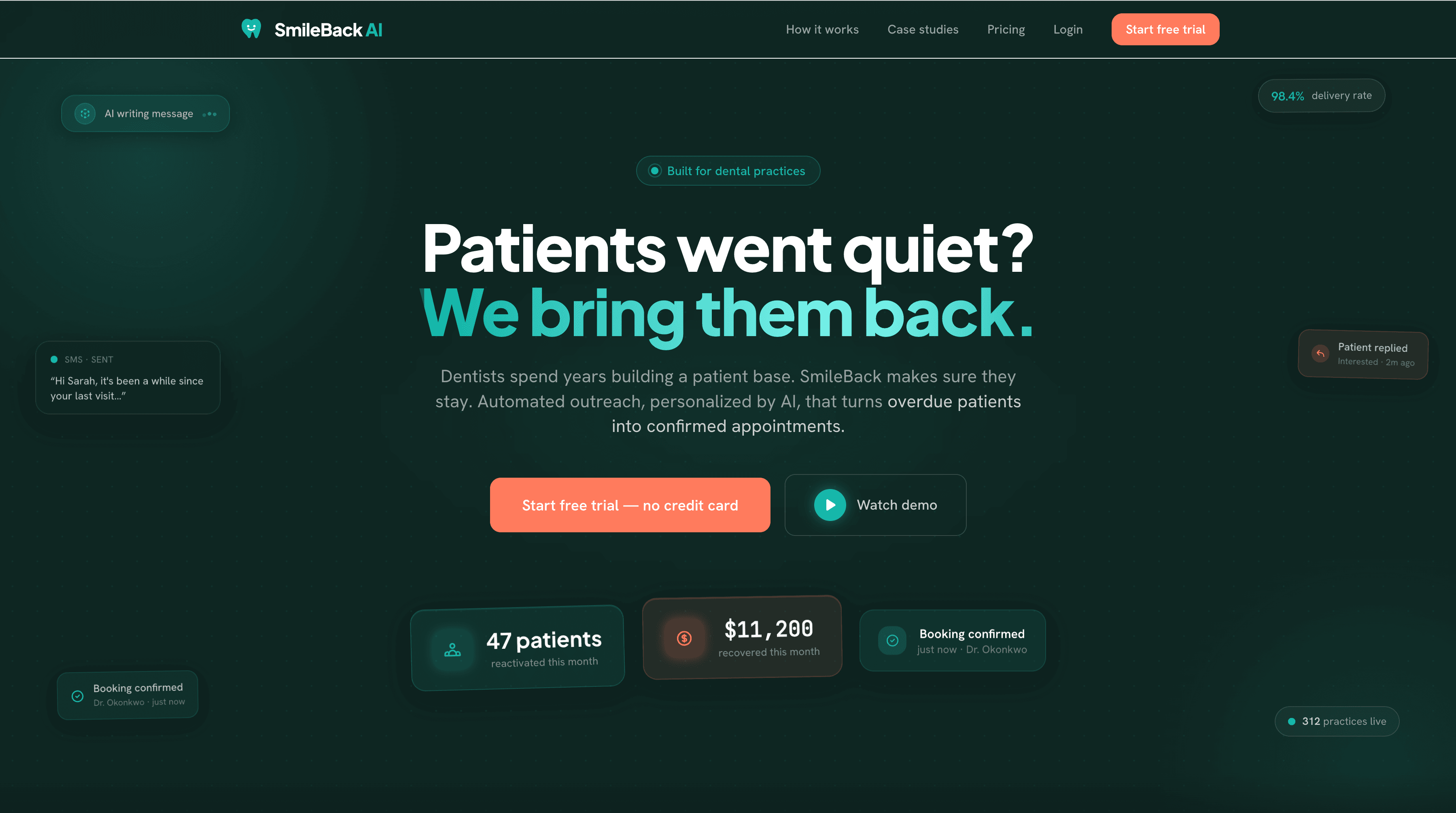 SmileBack AI — Homepage